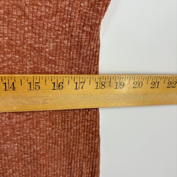 Jessica Simpson Womens Size 1X Jax Front Slit Rib Knit Dress Burnt Orange Auburn - Picture 11 of 12